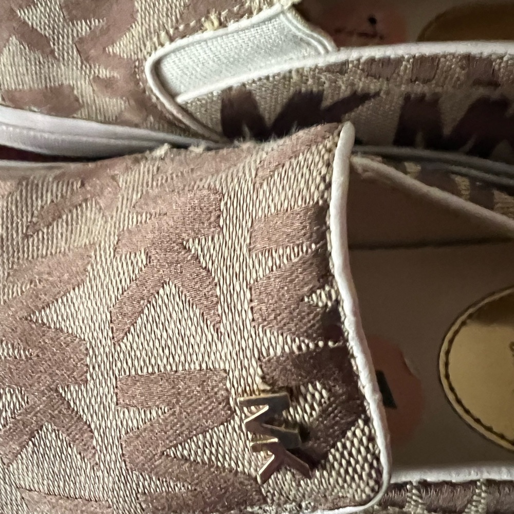 Michael Kors Tan and Brown Logo Slip-Ons - Picture 5 of 9